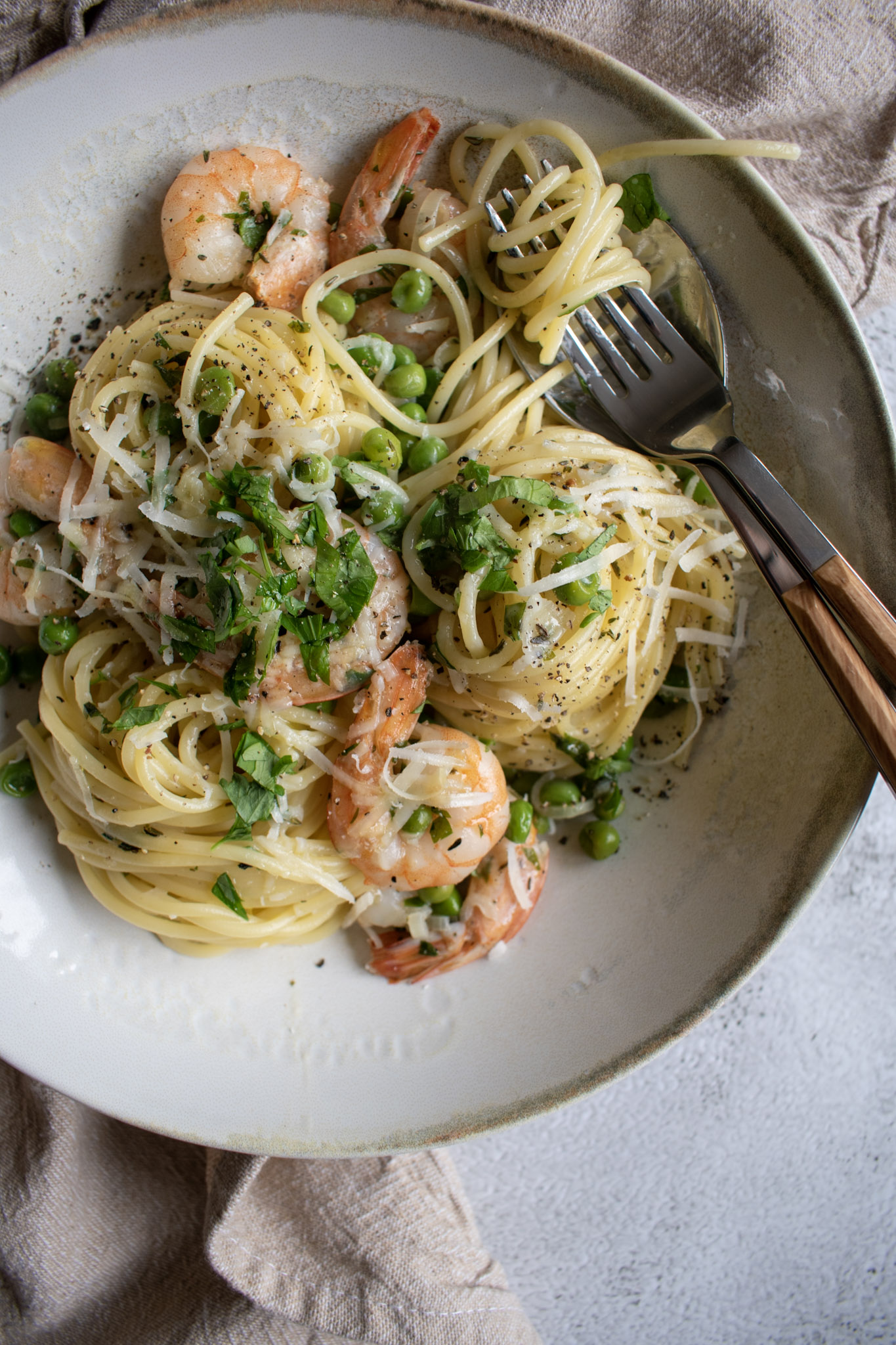 Quick Prawn and Peas Pasta Recipe – Sweet and Salty by Matea